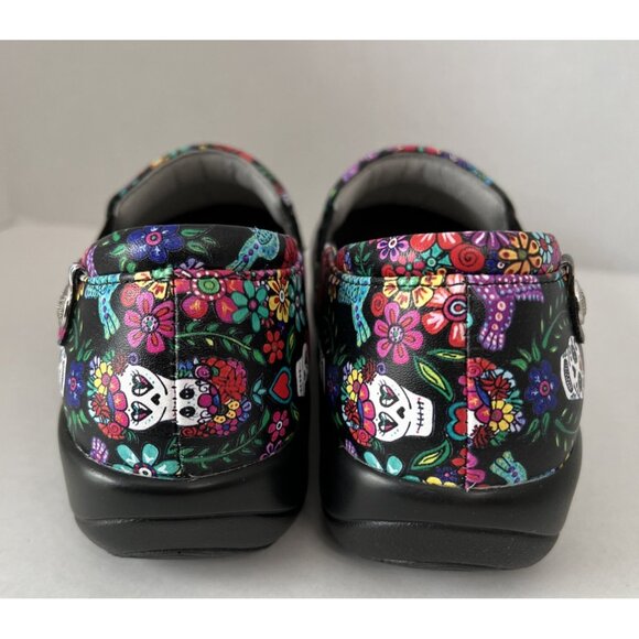Alegria Women's Shoes Size 37 US 7 Floral Sugar Skull Ofrenda Kel-7574 Clogs - Picture 4 of 10